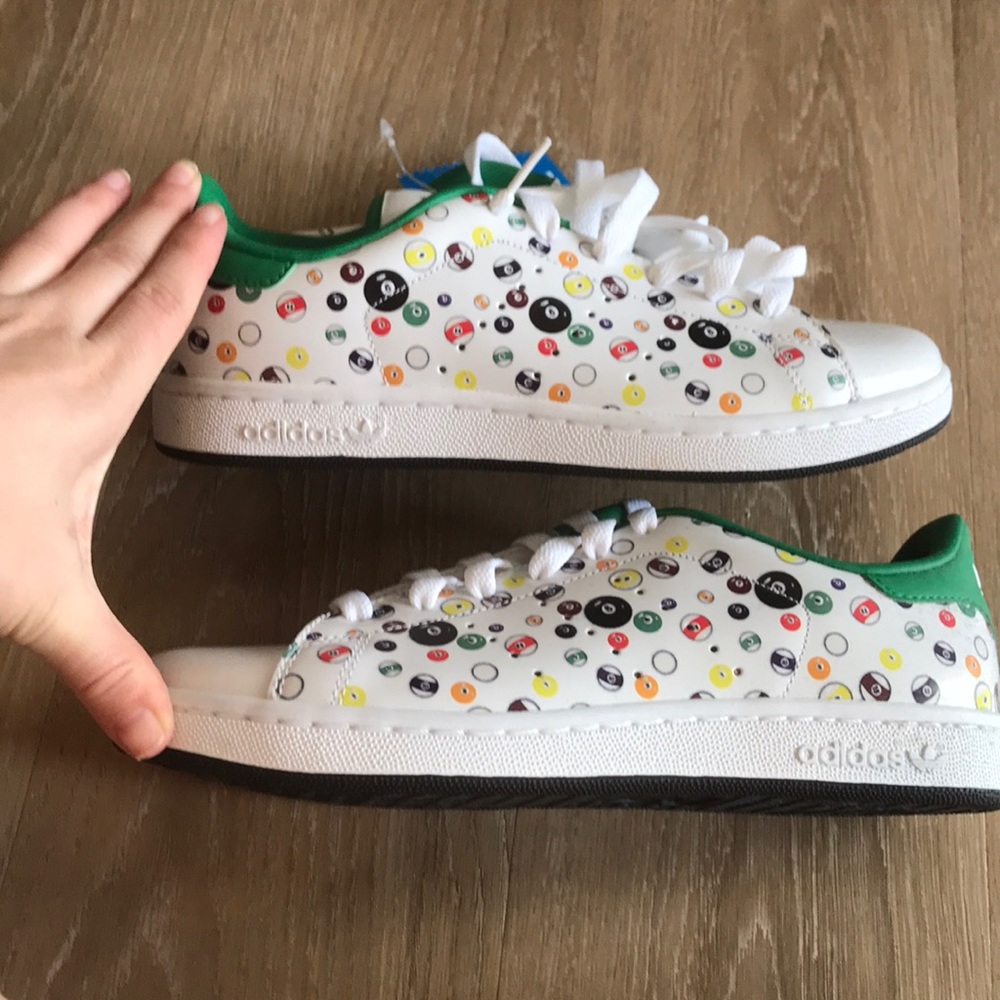Adidas Stan Smith - white, green and pool balls